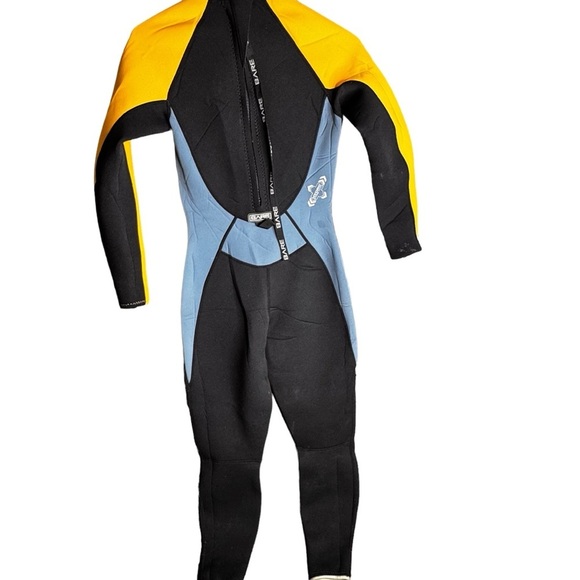 Bare Sports Velocity Wetsuit Womens Full‎ Length Grey Yellow Scuba Snorkel 3/2 - Picture 9 of 13
